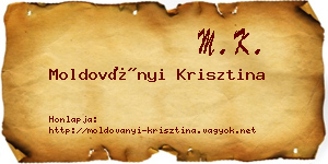 Moldoványi Krisztina névjegykártya