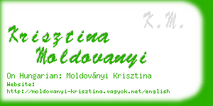 krisztina moldovanyi business card